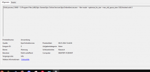 Ereignisanzeige Epiconline service warnung.PNG