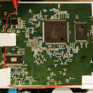 große Platine verkabelt
