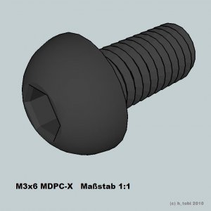 M3x6 -  MDPC X