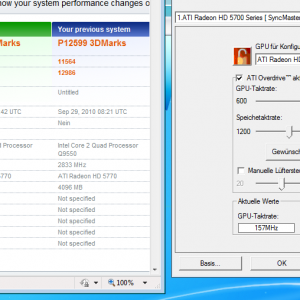 CF mit 5770, Graka OC, W7 32 bit