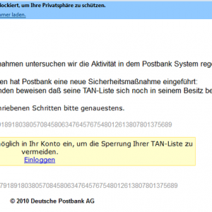 Postbank Pishing 1