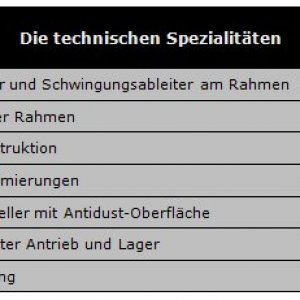 Die technsichen Spezialitäten