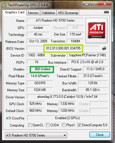 5770 800 Shader