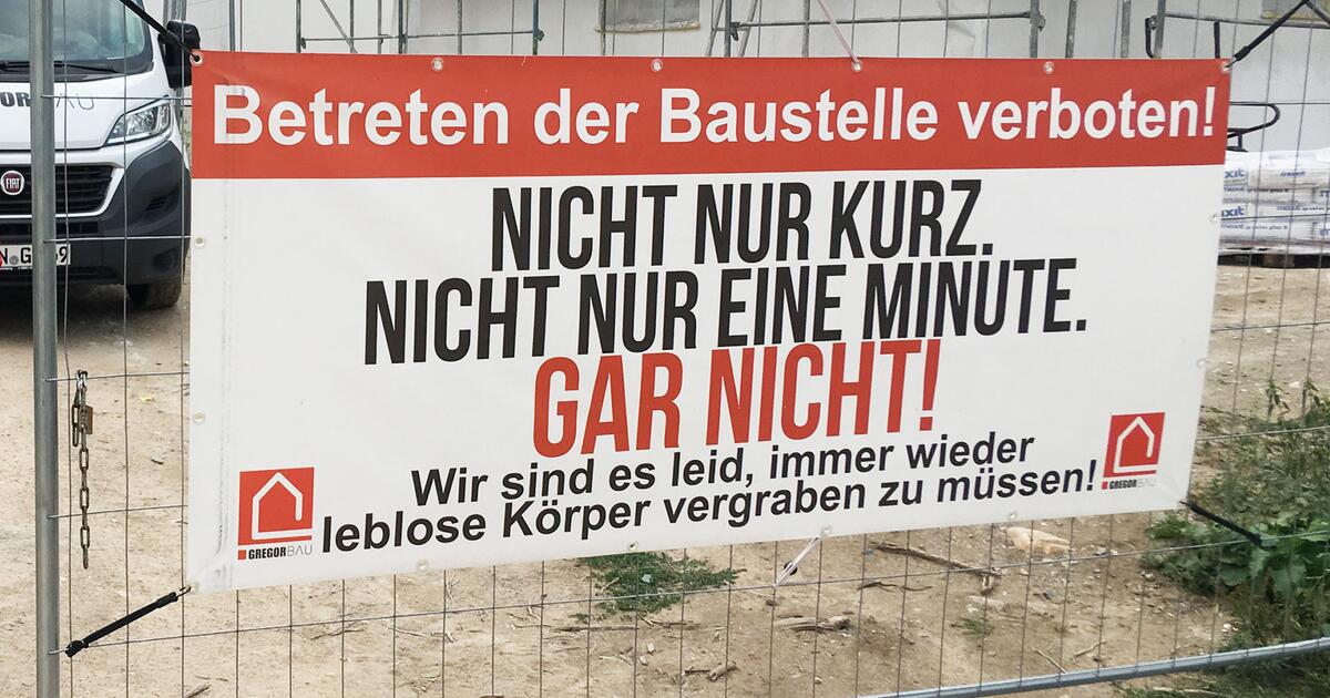 Betreten der Baustelle verboten