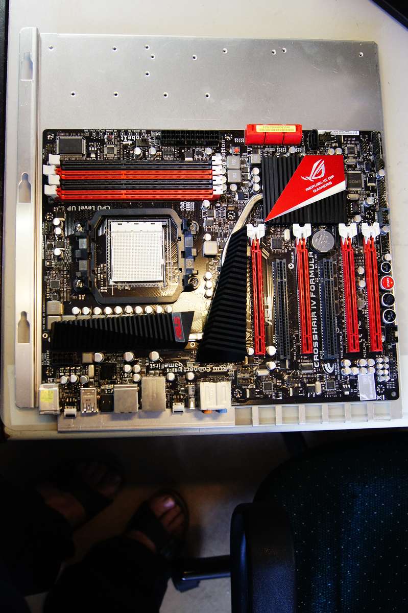 Mainboard aufgelegt