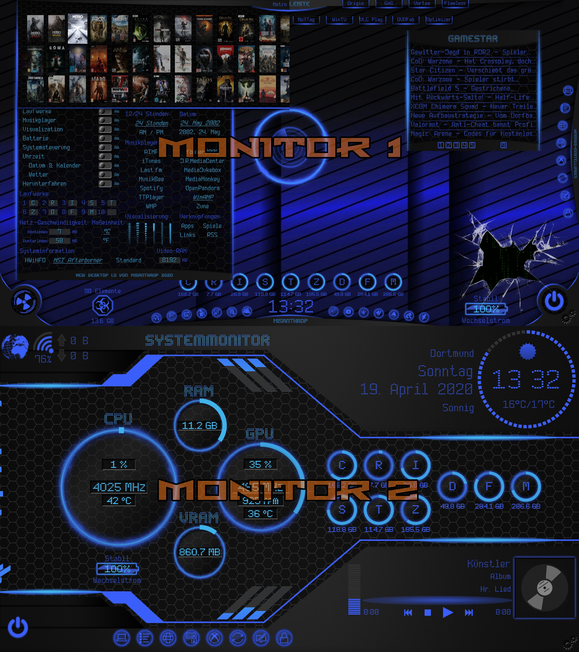 New Desktop für 2 Monitore