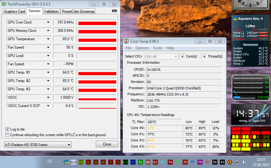 Temps 1 nach 75 Minuten Idle(Versuch)